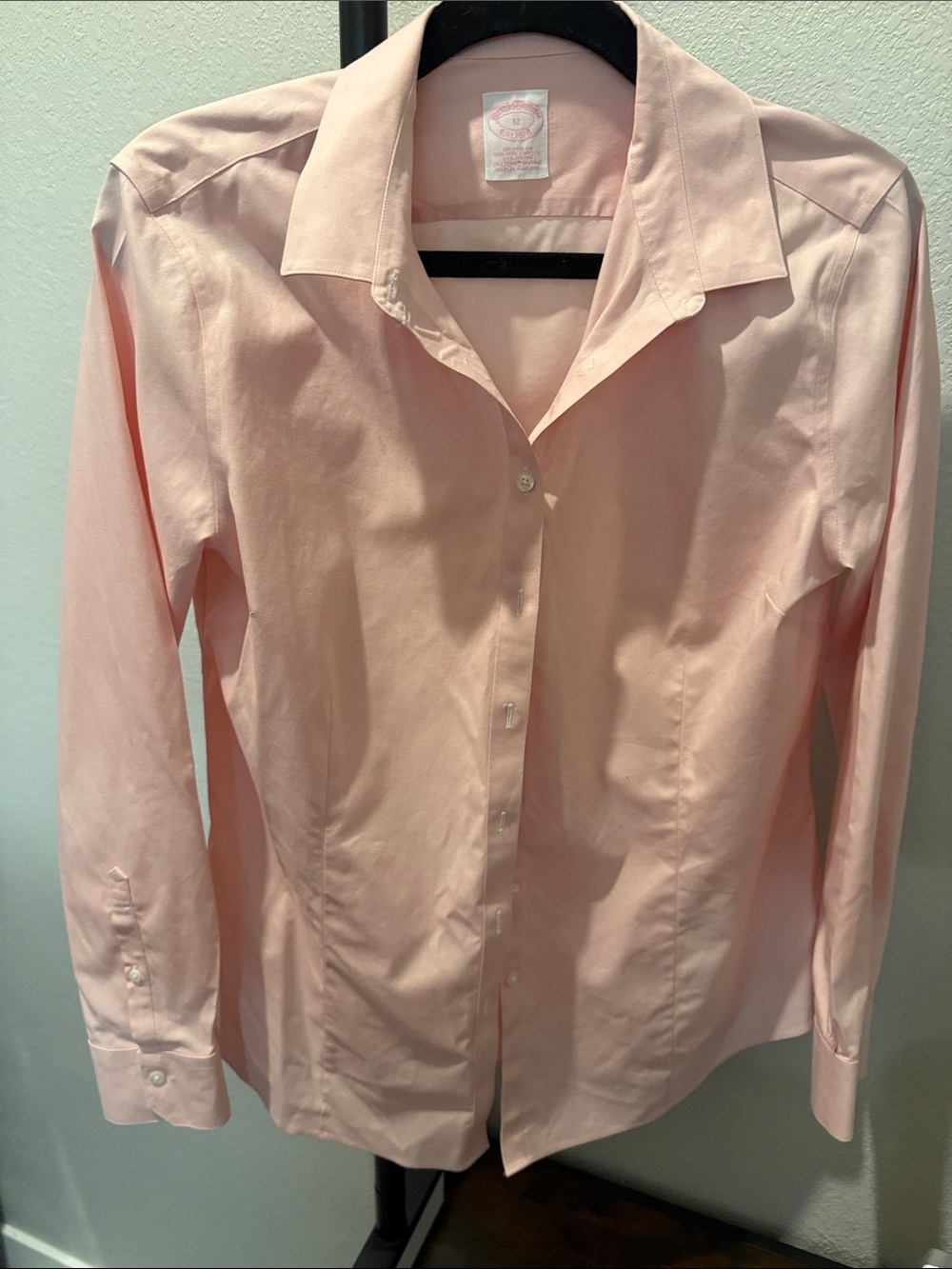 Brooks Brothers Pale Pink Cotton Button-Down Shirt